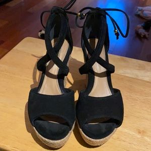 UGG Black Wedges Size 6